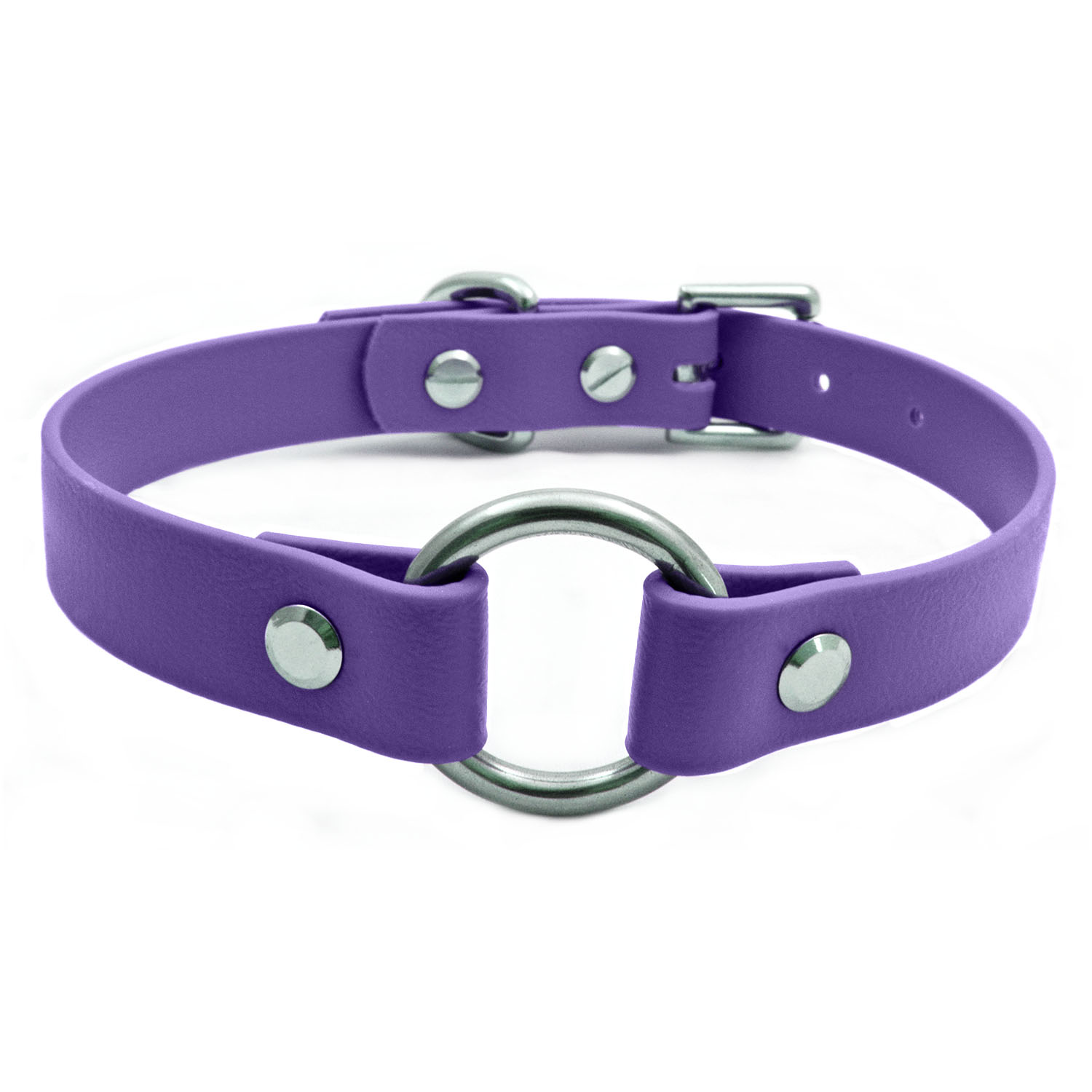 Single O-Ring Purple Vegan Leather 